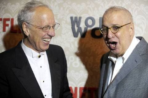 Eric Olson und Errol Morris bei der Premiere der Netflix-Serie Wormwood im The Campbell. New York, 12.12.2017