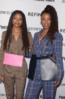 HOLLYWOOD, CA - DECEMBER 13: Halle Bailey, Chloe Bailey at the Grown-ish Premiere at Lure Nightclub in Hollywood, California on December 13, 2017. Copyright: xDavidxEdwardsx