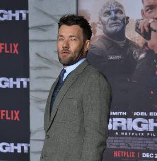 Cast member Joel Edgerton attends the premiere of the sci-fi motion picture thriller Bright at the Regency Village Theatre in the Westwood section of Los Angeles on December 13, 2017. Storyline: Set in a world where mystical creatures live side by side with humans. A human cop is forced to work with an Orc to find a weapon everyone is prepared to kill for.  LAP2017121377 JIMxRUYMEN