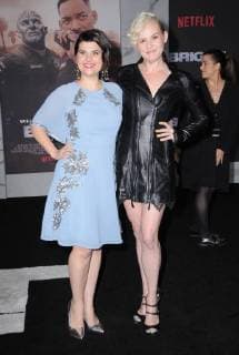 December 13, 2017 - Westwood, CA, U.S. - 13 December 2017 - Westwood, California - Rebekka Johnson, Kimmy Gatewood. Netflix s Bright Los Angeles Premiere held at Regency Village Theatre in Westwood. Photo Credit: AdMedia Westwood U.S. - ZUMAa123 20171213_zaa_a123_311 Copyright: xBirdiexThompsonx
