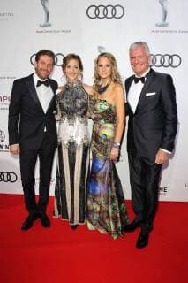 Philip Greffenius mit Ehefrau Evelyne, Alexander Schuhmacher (Audi Deutschland) mit Ehefrau Stefanie, Audi Generation Award 2017 im Hotel Bayerischer Hof in Muenchen am 13.12.2017