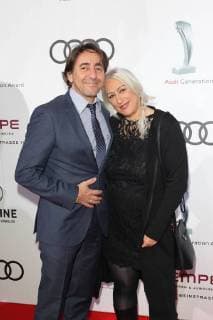 Dieter Landuris mit Ehefrau Natascha, Audi Generation Award 2017 im Hotel Bayerischer Hof in Muenchen am 13.12.2017