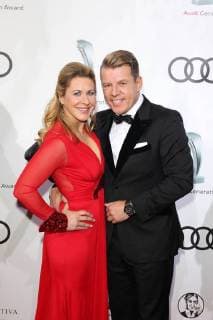 Percy Hoven mit Ehefrau Silvia Laubenbacher, Audi Generation Award 2017 im Hotel Bayerischer Hof in Muenchen am 13.12.2017