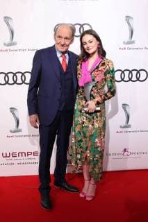 Michael Mendl, Lea van Acken, Audi Generation Award 2017 im Hotel Bayerischer Hof in Muenchen am 13.12.2017