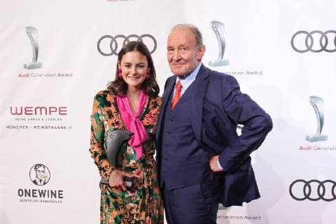 Michael Mendl, Lea van Acken, Audi Generation Award 2017 im Hotel Bayerischer Hof in Muenchen am 13.12.2017