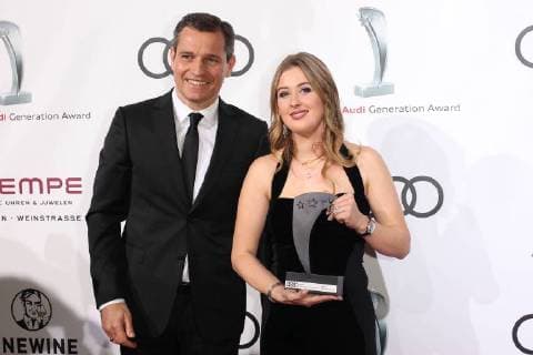 Michael Mronz, Gina Schumacher, Audi Generation Award 2017 im Hotel Bayerischer Hof in Muenchen am 13.12.2017 F