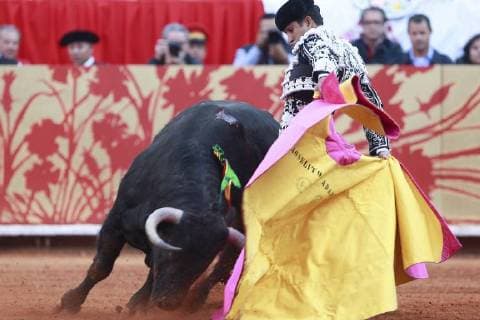 Joselito Adame beim Charity-Stierkampf zugunsten der Erdbebenopfer in der Stierkampfarena La Monumental. Mexiko-Stadt, 13.12.2017 Joselito Adame
