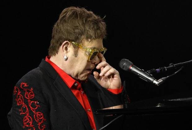 MOSCOW REGION, RUSSIA â€“ DECEMBER 14, 2017: British singer Elton John gives a concert at the Crocus City Hall as part of his Wonderful Crazy Night tour. Mikhail Tereshchenko TASS  TS06D377
