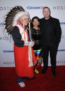 December 14, 2017 - Beverly Hills, CA, U.S. - 14 December 2017 - Beverly Hills, California - Chief Philip Whiteman, Two Bulls, Christian Bale. Hostiles Los Angeles Premiere held at Samuel Goldwyn Theater in Beverly Hills. Photo Credit: AdMedia Beverly Hills U.S. - ZUMAa123 20171214_zaa_a123_046 Copyright: xBirdiexThompsonx
