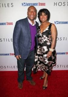 BEVERLY HILLS, CA - DECEMBER 14: Byron Allen, Carolyn Folks, at Premiere Of Entertainment Studios Motion Pictures Hostiles at Samuel Goldwyn Theater, In Beverly Hills, California on December 14, 2017. Copyright: xFayexSadoux
