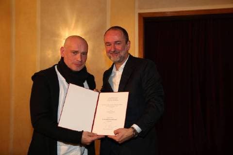 Verleihung des Titels Kammerschauspieler an J. Krisch Wien, Burgtheater, 15. 12. 2017 Johannes KRISCH, Thomas DROZDA *** Awarded the title Kammerschauspieler to J Krisch Wien Burgtheater 15 12 2017 Johannes KRISCH Thomas DROZDA
