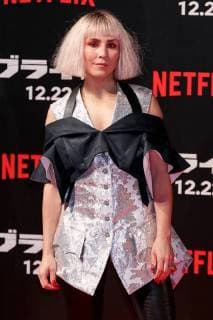 Actress Noomi Rapace poses for the cameras during the Japan premiere for her movie Bright on December 19, 2017, Tokyo, Japan. Rapace, alongside actor Will Smith, Joel Edgerton and director David Ayer, received a warm welcome from the Japanese fans at the event. The film will be released globally on Netflix on December 22.  (gxta_brightjp024)