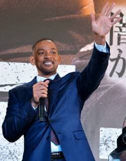 (L-R)Actor Will Smith attends the Japan premier for the film Bright in Tokyo, Japan on December 19, 2017.  TKP2017121908 KEIZOxMORI