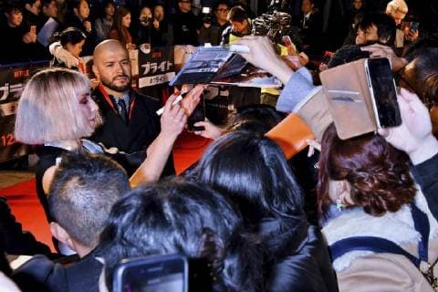 Noomi Rapace bei der Premiere des Netflix-Spielfilms Bright in Roppongi Hills. Tokio, 19.12.2017