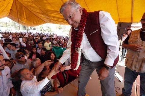 December 22, 2017 - EUM20171222POL16.JPG.HUICHAPÃN, Hgo. PoliticsPolitica-Morena.- El precandidato a la Presidencia de Mexico por Morena, Andres Manuel Lopez Obrador, en acto proselitista en el municipio, 22 de diciembre de 2017. Foto: Agencia EL UNIVERSALLuis CortesJMA.  - ZUMAu78_ 20171222_zaf_u78_071 Copyright: xElxUniversalx