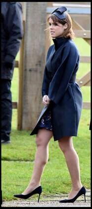 . 24 12 2017. Sandringham, United Kingdom. The Queen attends Church. Princess Eugenie of York, join s HM Queen Elizabeth II at the Christmas Eve Church Service at St. Mary Magdalene Church, Sandringham, Norfolk.  xAndrewxParsonsx xi-Imagesx IIM-16657-0022