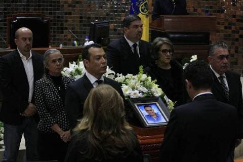 December 29, 2017 - EUM20171229NAC15.JPG.GUADALAJARA, Jal. ViolenceViolencia-Jalisco.- Homenaje de cuerpo presente del diputado perredista local, Jorge Alberto Galindo Plazola, 29 de diciembre de 2017, Congreso del estado, quien fue asesinado en su residencia del municipio de Tomatlan del dia de ayer. Foto: Agencia EL UNIVERSALJMA  - ZUMAu78_ 20171229_zaf_u78_026 Copyright: xElxUniversalx