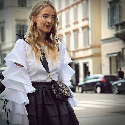 Italy: On the street Milan MILAN- 23 September 2017 Leonie Hanne on the street during the Milan Fashion Week Milan Italy Milan  MauroxDelxSignore