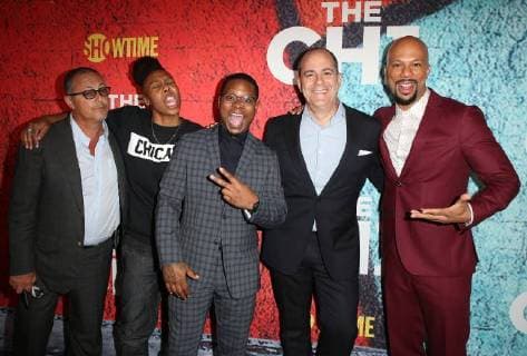 LOS ANGELES, CA - January 3: Gary Levine, Lena Waithe, Jason Mitchell, David Nevins, Common, at 29th Premiere Of Showtime s The Chi at The Downtown Independent in Los Angeles, California on January 3, 2018. Copyright: xFayexSadoux