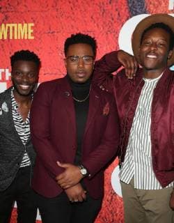 LOS ANGELES, CA - January 3: Bernard David Jones, Marcel Spears, Brandon Michael Hall, at Premiere Of Showtime s The Chi at The Downtown Independent in Los Angeles, California on January 3, 2018. Copyright: xFayexSadoux