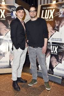 Franz Rogowski und Daniel Wild bei der Premiere des Kinofilms Lux - Krieger des Lichts im Filmtheater am Friedrichshain. Berlin, 04.01.2018
