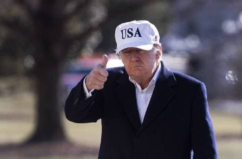 Themen der Woche Bilder des Tages President Donald Trump returns to the White House following a weekend trip with Republican leadership and members of his cabinet at Camp David, in Washington, D.C. on January 7, 2017.  WAP20180107303 KEVINxDIETSCH