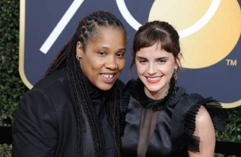 January 7, 2018 - Hollywood, California, U.S. - Emma Watson, Marai Larasi attends The 75th Golden Awards Arrivals held at the Beverly Hilton Hotel in Beverly Hills, California on January 7, 2018. 2018 Hollywood U.S. - ZUMAl86_ 20180107_zaf_l86_261 Copyright: xDavexLongendykex