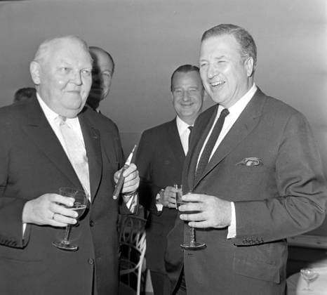 BUENO M SUKOVA VERA VWEST GERMAN VICE CHANCELLOR LUDWIG ERHARD WITH HENRY FORD II IN BONN 15 JUNE 1963, Copyright: Topfoto  UnitedArchivesIPU458699