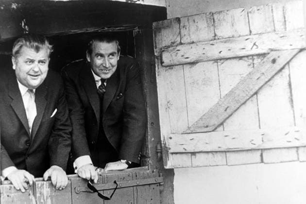 WEST GERMAN FOREIGN MINISTER GERHARD SCHROEDER WITH DANISH MINISTER PER KEKKERUP IN DENMARK ; 17 JULY 1963, Copyright: Topfoto  UnitedArchivesIPU460468