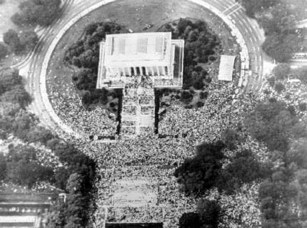 FREEDOM RIGHTS MARCH IN WASHINGTON - AERIAL VIEW ; 28 AUGUST 1963, Copyright: Topfoto  UnitedArchivesIPU462550