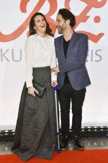 Katrin Wrobel und Falk-Willy Wild beim 27. B.Z. Kulturpreis 2018 in der Volksbühne. Berlin, 09.01.2018