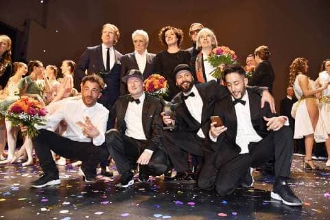 Daniel Hope, Henry Hübchen, Maria Schrader, Marius Müller-Westernhagen, Donna Leon und die Flying Steps beim 27. B.Z. Kulturpreis 2018 in der Volksbühne. Berlin, 09.01.2018