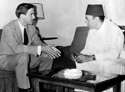 KING HASSAN II WITH KING CONSTANTINE OF GREECE IN ATHENS ; 22 JULY 1964, ATHENS Copyright: Topfoto  UnitedArchivesIPU481220