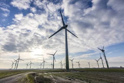 Windpark in Ostfriesland, Niedersachsen, Windenergieanlagen, beim Ort Dornumersiel, *** Wind park in East Friesland Lower Saxony wind turbines at the site Dornumersiel