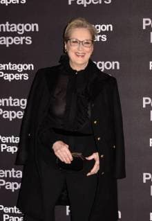 Meryl Streep ( actrice ) CELEBRITES : Avant premiere du film PENTAGON PAPERS - Paris - 13 01 2018 FedericoPestellini Panoramic 