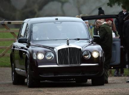 HM Queen Elizabeth II and Prince Philip, Duke of Edinburgh both take the car back to Sandringham House (Prince Philip, Duke of Edinburgh normally walks to and from church), after attending the St. Mary Magdalene Church Sunday morning service, in Sandringham, Norfolk, on January 14, 2018 