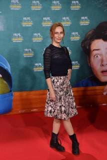 Schauspielerin Andrea Sawatzki posiert am 14.01.2018 in Köln bei der Premiere des Films Hilfe, ich habe meine Eltern geschrumpft , der am 18.01. in die deutschen Kinos kommt.