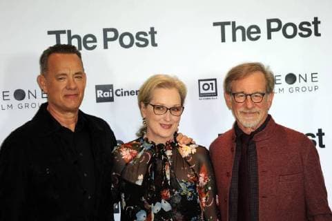 Milan, Photocall film The post Pictured: Tom Hanks, Meryl Streep, Steven Spielberg  Copyright: xAlbertoxTerenghix xIPAx xComi Terenghix