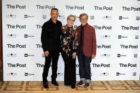 Milan, Photocall film The post Pictured: Tom Hanks, Meryl Streep, Steven Spielberg  Copyright: xAlbertoxTerenghix xIPAx xComi Terenghix