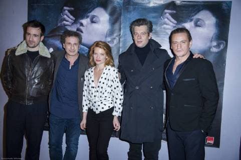 January 15, 2018 - Paris, Ile de France, France - Gregoire Leprince - Ringuet, French director Emmanuel Finkiel, Melanie Thierry, Benjamin Biolay and Benoit Magimel at the premiere of La Douleur at the cinema Gaumont Opera in Paris. Paris France - ZUMAs197 20180115_zaa_s197_030 Copyright: xThierryxLexFouillex xSopaxImagesx