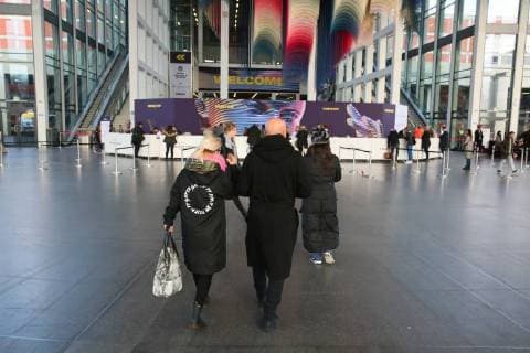 16.01.2018,Berlin,Deutschland,GER, Messegelände am Funkturm, Messe PANORAMA Berlin. Int. Modemesse. Messeeingang Süd