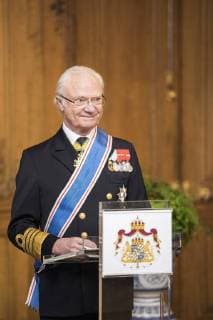 Themen der Woche Bilder des Tages Schwedisches Königspaar empfängt isländisches Präsidentenpaar King Carl XVI Gustaf State visit from Iceland, Royal palace, Stockholm, 2018-01-17 Carl Gustav de Suede Stockholm Sweden  569448