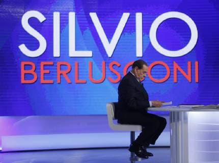 Silvio Berlusconi Roma 18 01 2018. Trasmissione tv La7 L aria che tira . Rome January 18th 2018. Silvio Berlusconi appears as a guest on the talk show L aria che tira in Rome Foto Samantha Zucchi Insidefoto SamanthaxZucchi