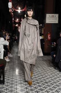 Model bei der William Fan Fashion Show auf der Berlin Fashion Week Autumn Winter 2018 im Kronprinzenpalais. Berlin, 18.01.2018