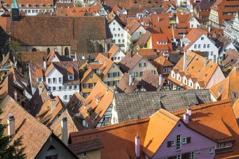 Kalendermotive: Dachlandschaften Altstadt von Tübingen, Dachlandschaft, Baden-Württenberg, *** Old town of Tübingen Roofscape Baden Württenberg