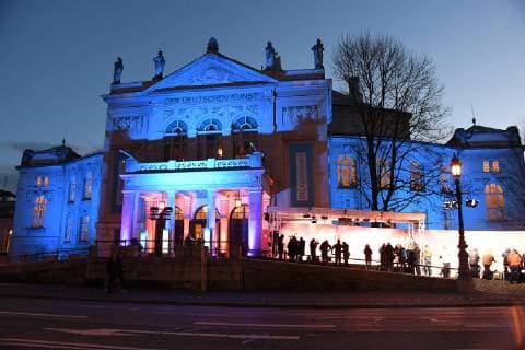 Feature Theater aussen Verleihung des BayerischenFilmpreis Preis, Auszeichnung, Ehrung Prinzregententheater München 19. Januar 2018