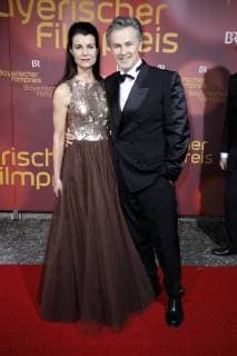 Nicola Tiggeler mit Gatte Timothy Peach bei der Verleihung des 39. Bayerischen Filmpreises 2017 im Prinzregententheater. München, 19.01.2018