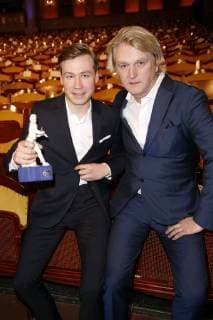 David Kross und Detlev Buck bei der Verleihung des 39. Bayerischen Filmpreises 2017 im Prinzregententheater. München, 19.01.2018