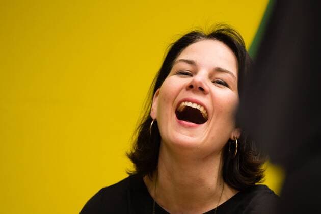 Kandidaten*innen fuer den Bundesvorstand Buendnis 90 Die Gruenen Deutschland, Politik: Annalena Baerbock, Kandidaten*innen fuer den Bundesvorstand Buendnis 90 Die Gruenen bei einer Vorstellung in der Hamburger GLS Bank in Hamburg am 22. Januar 2018.