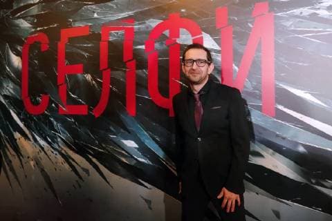 MOSCOW, RUSSIA - JANUARY 25, 2018: Actor Konstantin Khabensky at the Moscow premiere of Nikolai Khomeriki s Selfie film at the Karo 11 Oktyabr Cinema. Artyom Geodakyan TASS  TS0711B4